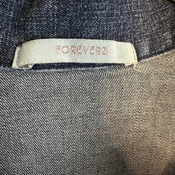 Forever 21 Denim Jean Jacket Trucker Medium Western Cowgirl Indie Sleaze Outdoor - Picture 5 of 6